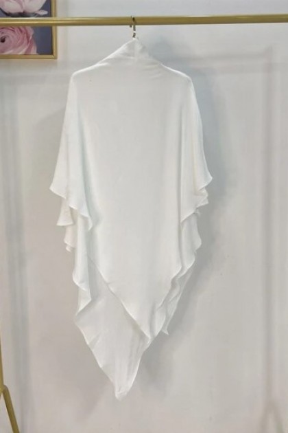 حجاب شرعي بطبقات (أبيض) T10078